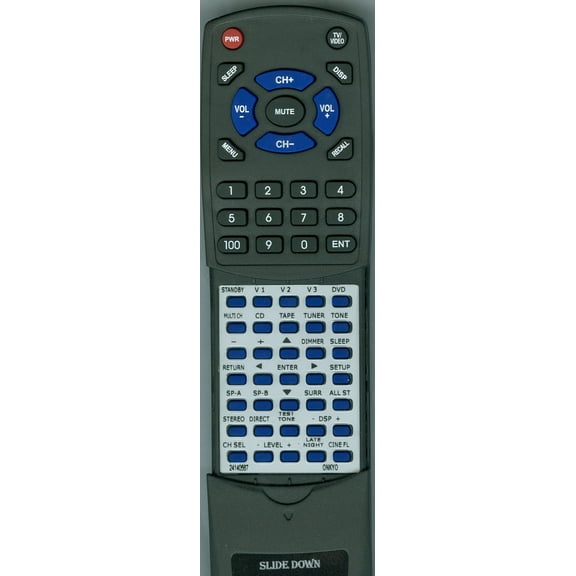 Replacement Remote for ONKYO 24140567, RT24140567, RC567M, TXSR502