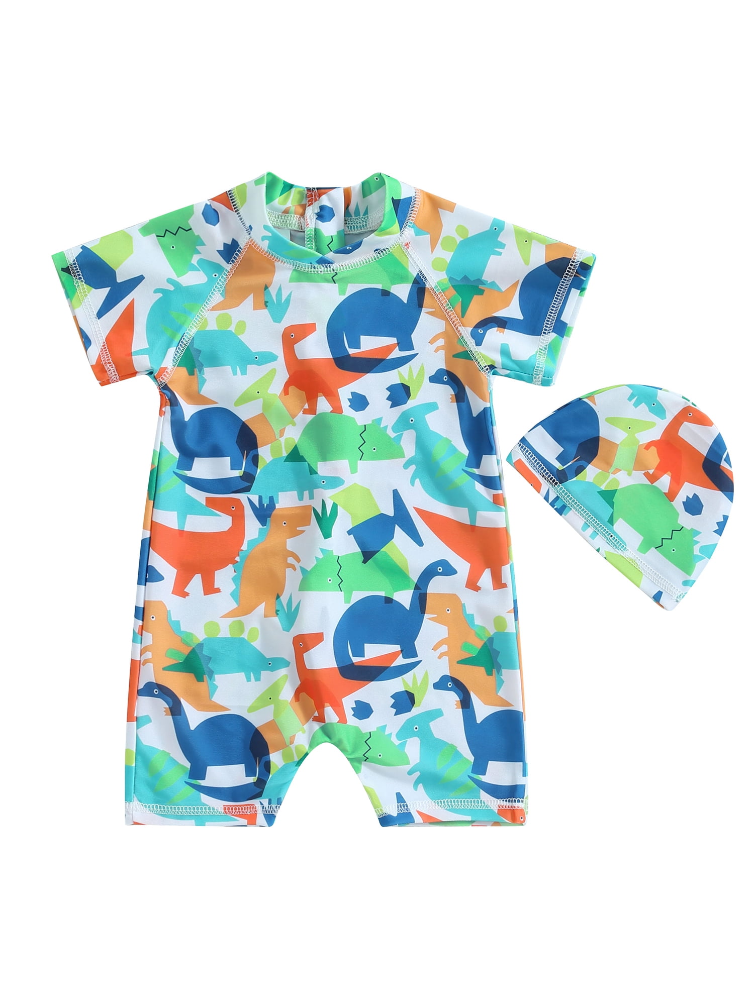 Cartoon Kid Protective Swimwear Rash Guard Swimsuit Boy Swimming