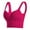 Hot Pink, variant on Paiwinds Women's Sports Solid Color Longline Bra for Yoga and Fitness, Extended Coverage with Gathering Support, Siren Silhouette for Active Wear or Fashion Daily Outfits