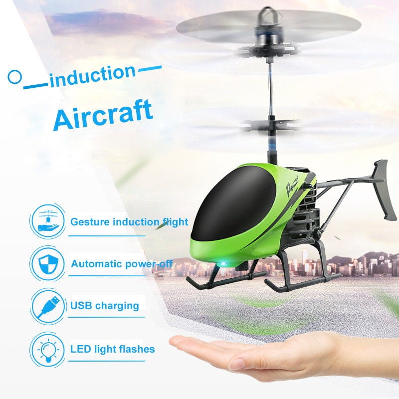 hand induction control flying helicopter