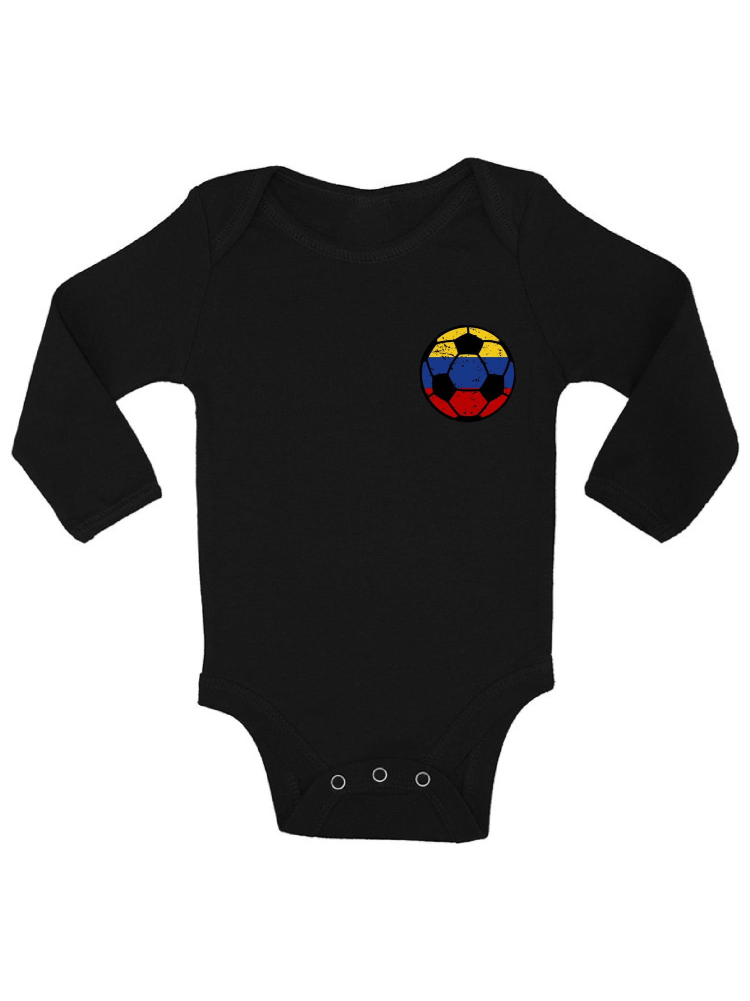 Colombia Flag Vintage Style Retro Colombian Bodysuit Baby Long Sleeve Bodysuit 