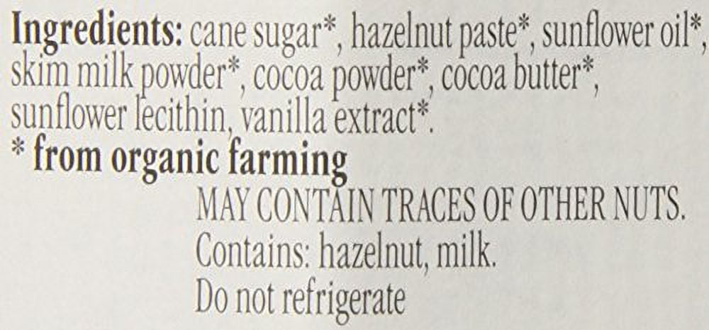 Nocciolata Organic Spread Hazelnut, 9.52 oz