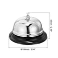 thumbnail image 2 of Uxcell 100mm(3.94") Desk Bell Steel Electroplating Silver Tone 1 Pack, 2 of 5