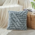 thumbnail image 2 of 17.72x17.72in Decorative Throw Pillow Cover, Soft Plush Cushion Cover for Sofa and Bedroom, Square Pillow Case for Living Room Home Décor, Soft and Durable Cushion Cover(Gray), 2 of 6