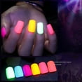 thumbnail image 3 of 24pcs Fake Square Nails Luminous Neon Fluorescence Ballerina Press on Nail False Tips Artificial Finger Party Manicure for Women and GirlsC, 3 of 3