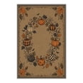 thumbnail image 3 of GENIMO 2'x3' Halloween Doormat, Washable Non Slip Soft Farmhouse Pumpkin Outdoor Door Mat for Front Door Covered Porch Patio Entryway, Rustic Sepia, 3 of 6