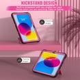 thumbnail image 6 of Dteck for iPad A16 11th Generation Case 2025 / iPad 10th Gen 10.9 inch Case 2022, Heavy Duty Shockproof Cover with Stand,Black+Rose, 6 of 9