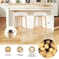 thumbnail image 2 of Barara King Upholstered Barstools Set with Boucle Fabric Seats, 27 Inch Height Stools for Kitchen Counter, Dining Table with Soft Textured Comfort, White, 2 of 5