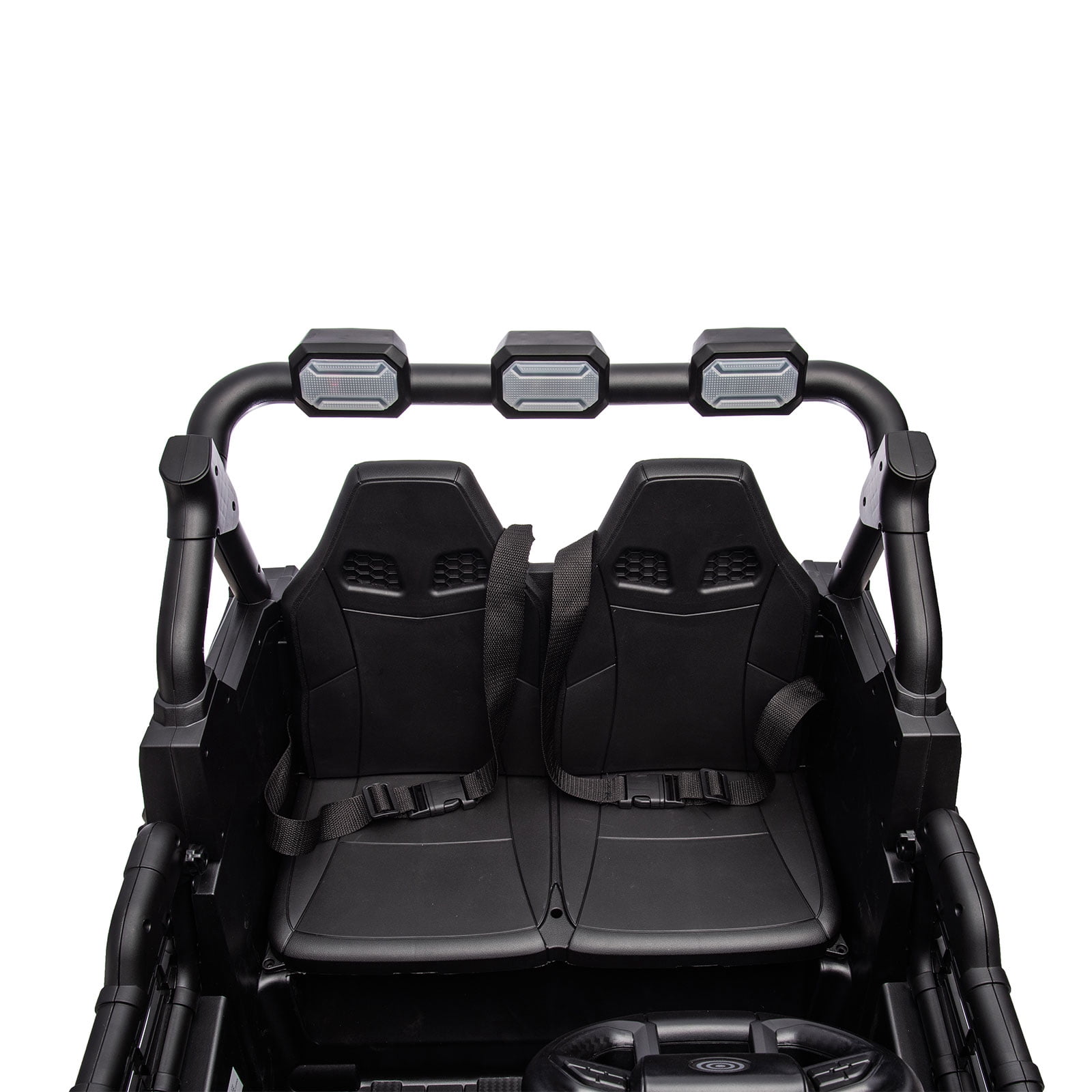 Funcid 24 Volt 2-Seater Ride on Toys, Ride on Cars with Remote Control, Metal Frame, 2 XL Electric Car for Kids, Power Car Wheels, UTV w/ Bluetooth, Music, 3 Speeds, Spring Suspension, Black