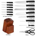 thumbnail image 3 of "Premium 15-Piece Stainless Steel Knife Block Set with Sharpening Rod - Professional Chef Knives for Slicing, Dicing & Chopping - Dishwasher Safe & Anti-Slip Handles", 3 of 7
