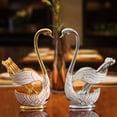 thumbnail image 3 of Ensemble de Cuillères à Dessert en Métal avec Support de Rangement Réutilisable pour Bar, Plats, Boissons Chaudes, Cuillères Décoratives, Vaisselle Dorée, 3 of 9