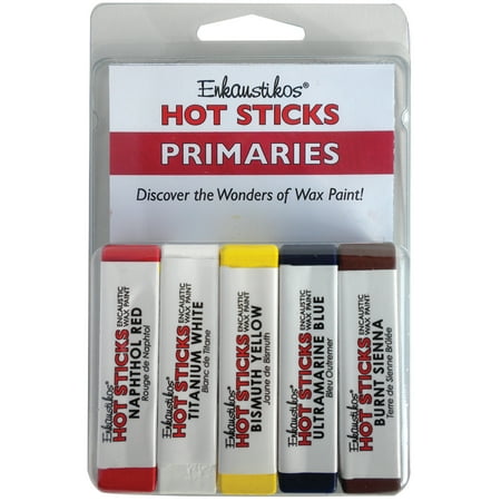 UPC: 0813043016255 | Enkaustikos Hot Sticks Set  5-Sticks  Primaries