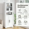 thumbnail image 2 of UBesGoo Bathroom Cabinet Tall, Storage Cabinet, Floor White Wooden Kitchen Cupboard with 4 Doors, 1 Drawer & Adjustable Shelf, 2 of 9