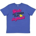 thumbnail image 3 of Inktastic Girls Just Wanna Play Softball Youth T-Shirt, 3 of 5