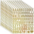 thumbnail image 1 of shiyou-10 Sheets Small Letter Stickers - 1 Inch Glitter Gold Vinyl Self Adhesive Alphabet Number Stickers Stick on Letters for Arts Crafts Outdoor Sign Wall Mailbox Windows Doors Car Poster Board, 1 of 4