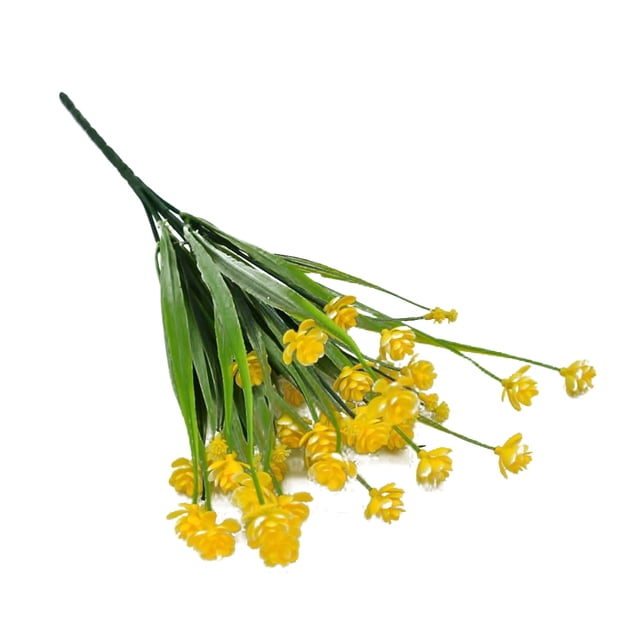 sweethay 7 Ramas Artificial Espárragos Helecho Hierba Flor Planta Hogar Decoración Floral Decoración amarillo
