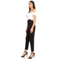 thumbnail image 4 of Women's Slim Solid Straight Fit Business Work Dressy Capri Pant Trouser Slacks, 4 of 5