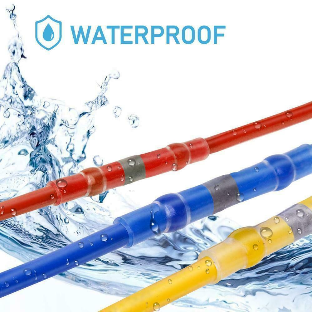 400x Waterproof Solder Seal Sleeve Heat Shrink Wire Connector Terminals Blue+Red