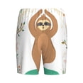 thumbnail image 5 of Fotbe Cute Sloth In Yoga Pose Tree Pajama Shorts for Men, Men's Pajama Bottoms, Sleepwear,Short Pajama Pants-Medium, 5 of 9