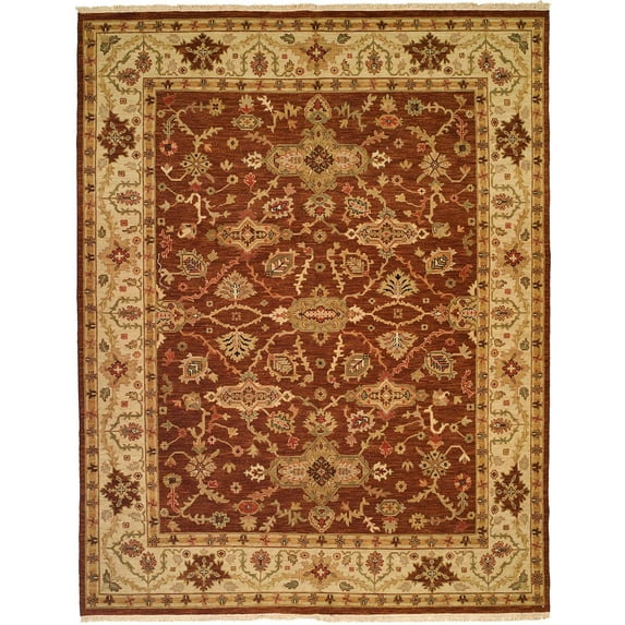K2 Floor Style Soumak Brown/Ivory Hand Made Wool Area Rug