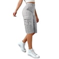 thumbnail image 3 of Delayuji Women's Cargo Pant Short Summer Comfortable Cargo Pants with Multiple Pocket, 3 of 8