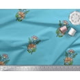thumbnail image 3 of Soimoi Polyester Crepe Fabric Leaves & Floral Block Printed Fabric 1 Yard 42 Inch Wide, 3 of 3