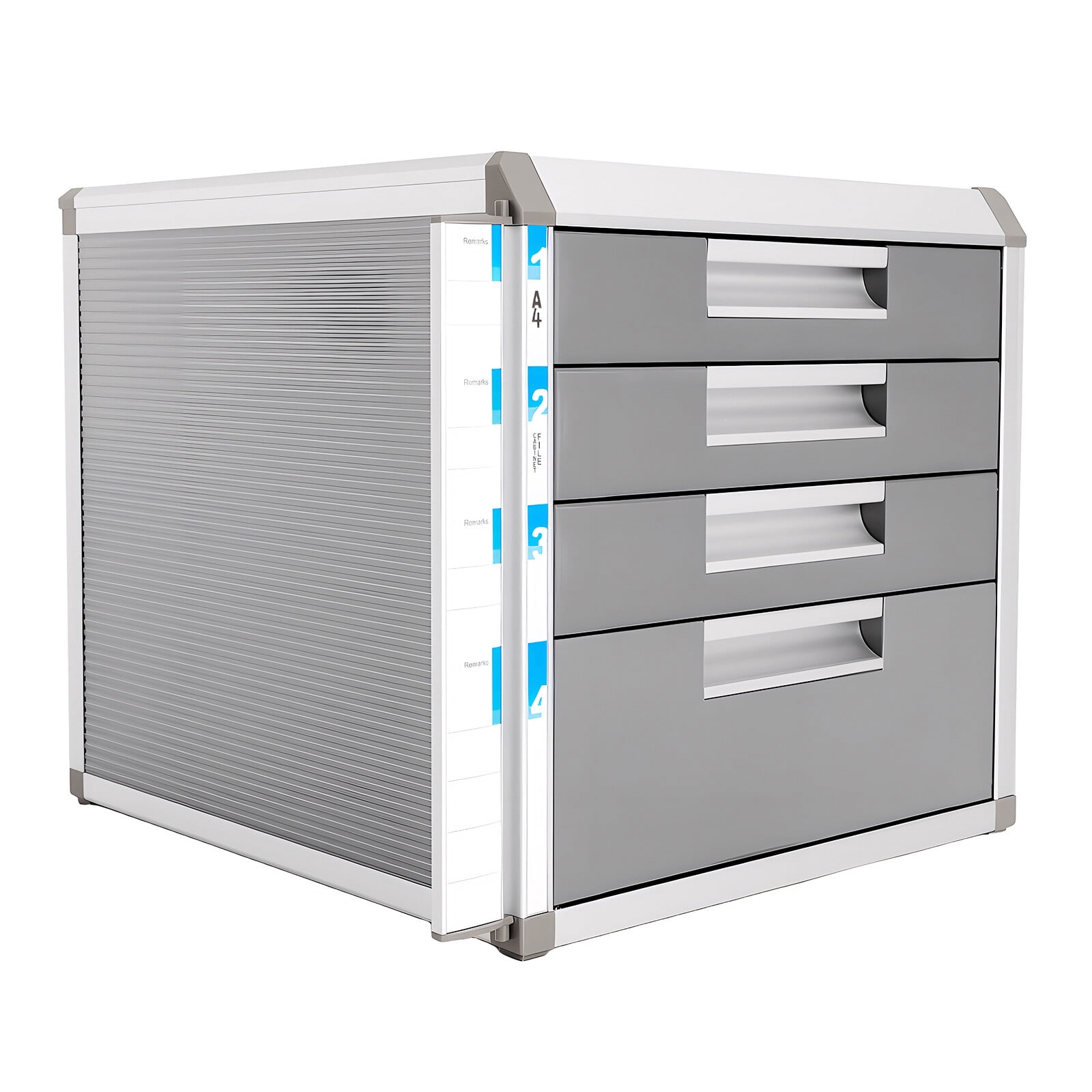 4 Drawers File Cabinet Lateral Storage Office Storage  Filing Cabinet Desktop for Office Supplies