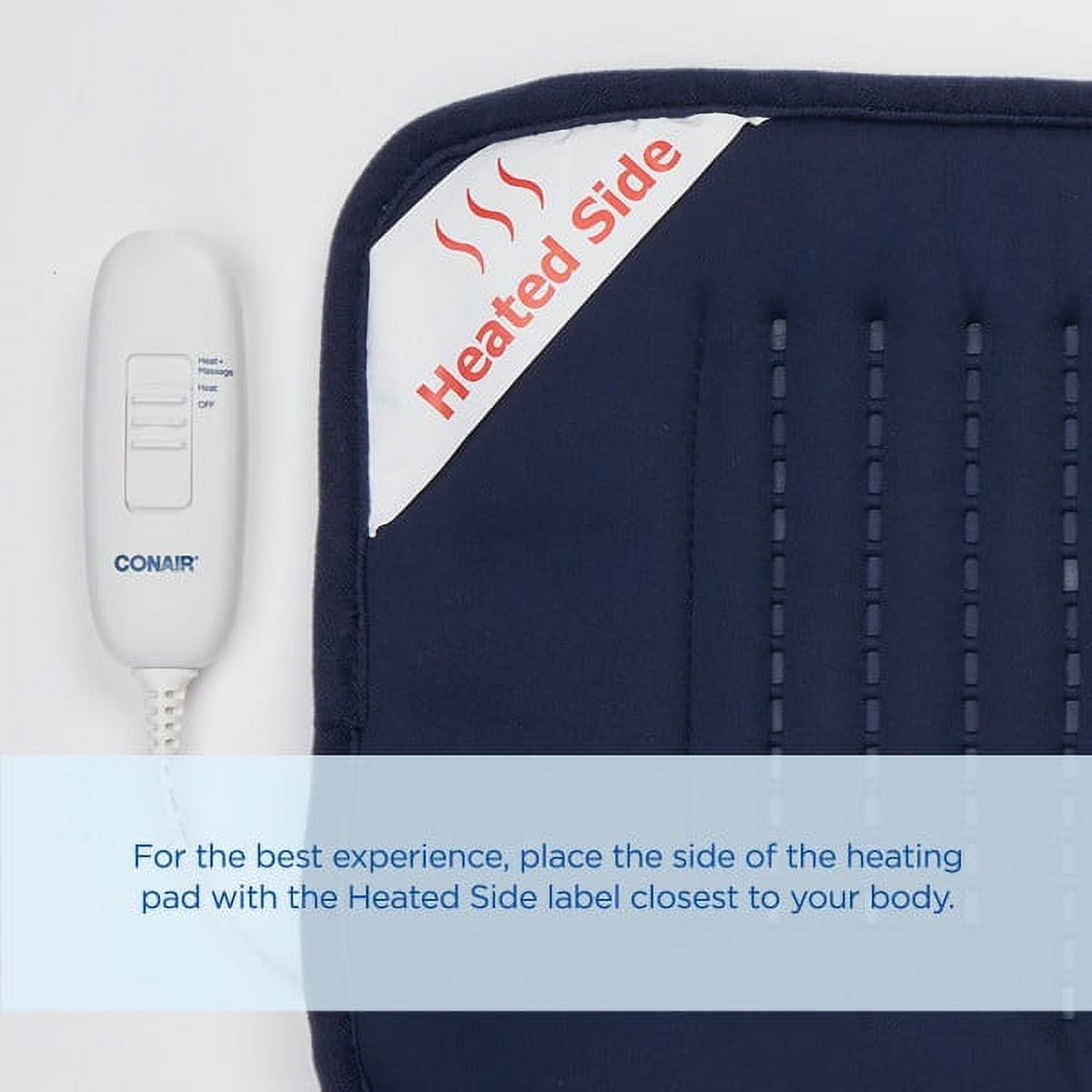 ConairComfort 11.5" x 24" Massaging Heating Pad, Soothing Heat and Massage with Auto-off