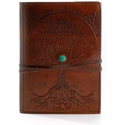 Leather Journal Refillable Lined Paper Tree of Life Handmade Leather Journal/Writing Notebook Diary/Bound Daily Notepad