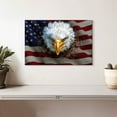 thumbnail image 2 of Elephant Stock Bald Eagle On Us Flag Wall Art - Horizontal Canvas Wall Art - Living Room Wall Decor - Animal Canvas - Brown And Red Decor - 12" x 8", 2 of 4