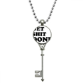 thumbnail image 1 of Pendentif Design Citations "Get Done" Collier Vintage Clé en Argent Bijou, 1 of 3