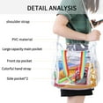 thumbnail image 5 of Tinyat Clear Tote Bag Stadium Approved Waterproof Transparent Handbags Beach Bag for Women, 5 of 6
