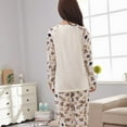 thumbnail image 2 of Pyjama d'Automne et d'Hiver pour Femmes à Manches Longues avec Imprimé de Dessins Animés, Ensemble de Vêtements de Nuit Amples et Doux, 2 of 4