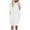 White, variant on Efsteb Women's Summer Dresses Casual Plus Size Dress with Pocket Short Sleeve Resort Dress Solid Color Spring Crew Neck Loose Fit ,Size:12