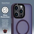 thumbnail image 4 of TwinTech Shockproof Back Cover Case for Apple iPhone 15 Pro Max, Dark Purple, 4 of 7