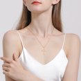 thumbnail image 6 of GDCOIN Cross Necklace for Women 14K Gold Plated CZ Cross Pendant Necklace Byzantine Style Handmade Crucifix Chain Necklace Jewelry Gift, 6 of 8