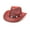 Red, variant on JYYYBF Western Cowboy Hat for Women Men Vintage Old Style Panama Hat Classic Fedora Hat with Belt