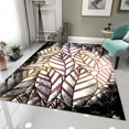 thumbnail image 2 of Dreammotif Artistic Gold Leaf Modern Area Rug for Living Room - 2.6 x 4 ft Machine Washable, Thin, Non Slip Backing Carpet, 2 of 8