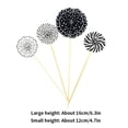 thumbnail image 3 of fastboy 4pcs Paper Fans Decoration Birthday Party Gold Cake Topper Set Colorful Round Cake Toppers, Black, 3 of 6