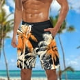 thumbnail image 2 of ZCFZJW Men's Swim Trunks Big and Tall Regular Fit Casual Tropical Printed Drawstring Elastic Waist Quick Dry Board Shorts Swimsuit Swimwear Bathing Suit Multicolor#05 XXXXL, 2 of 5