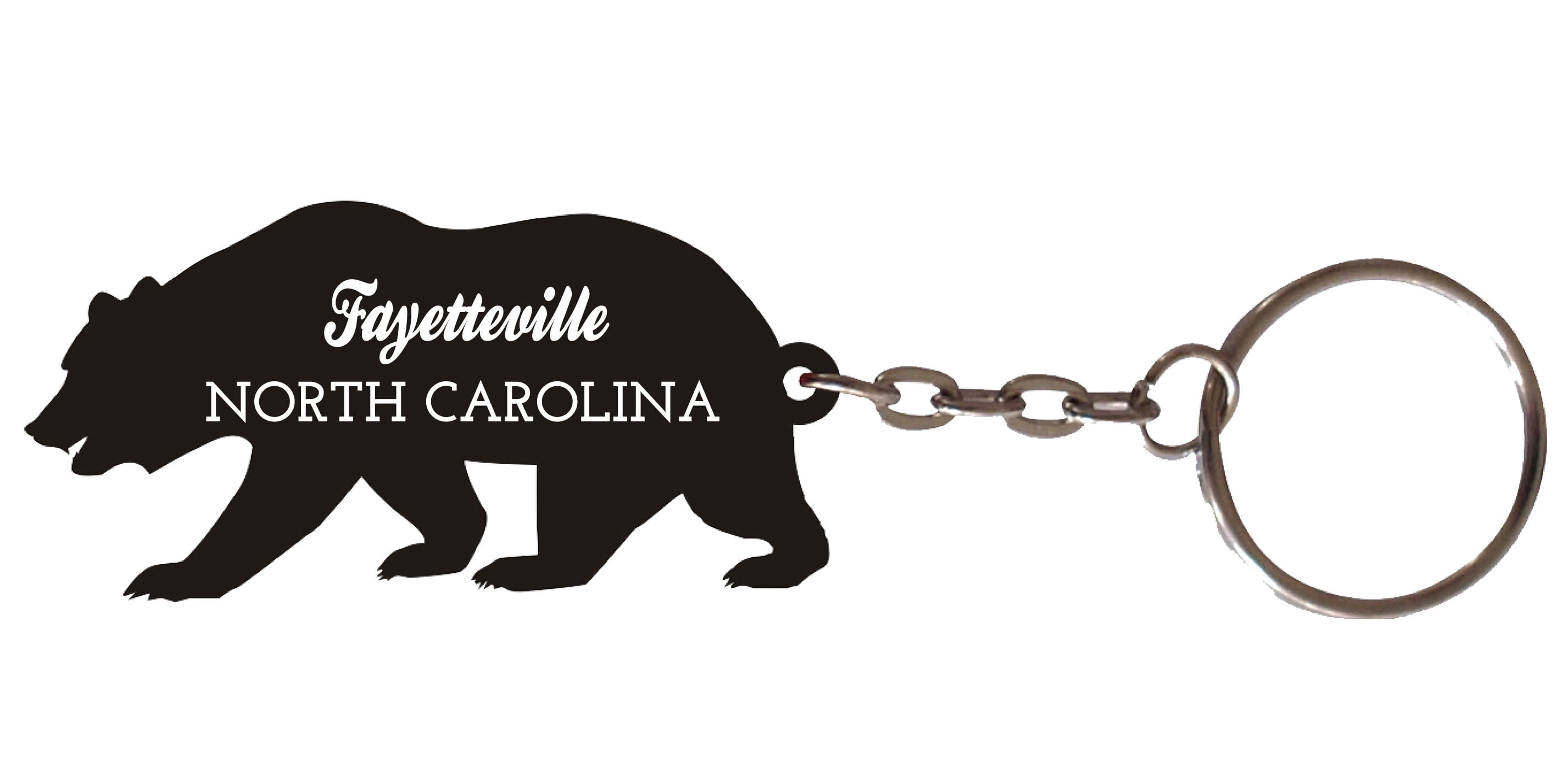 Fayetteville North Carolina Souvenir Metal Bear Keychain - Walmart.com