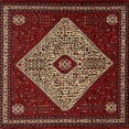 thumbnail image 1 of Ahgly Company Machine Washable Indoor Square Traditional Crimson Red Area Rugs, 8' Square, 1 of 7