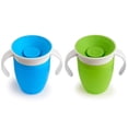 thumbnail image 4 of Taza para beber de bebé, taza mágica de entrenamiento para beber, taza antiasfixia con mango (azul y verde), 2 uds., 4 of 4