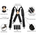 thumbnail image 3 of Tool Belt Suspenders Work Suspenders Flexible Adjustable Straps With Moveable Padded Shoulders With 4 Loop Attachments, 3 of 4