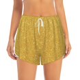 thumbnail image 2 of Picia Gold Shiny Pattern Women's 2 in 1 Athletic Running Shorts High Waisted Workout Casual Gym Sweat Shorts with Comfy Liner Zipper Pockets-XX-Large, 2 of 9