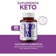 thumbnail image 2 of Suplemento Keto 60 Cápsulas con BHB Cetonas de Frambuesa Vitamina C Jengibre Vinagre de Manzana LIFEED5 KTO, 2 of 7