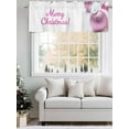 thumbnail image 5 of Merry Christmas Colored Ball Valances for Windows Pink Sequins Ball Winter Rod Pocket Curtains Valance Short Window Treatment Drapes for Living Room, Bedroom Bathroom 54"&nbsp;W x 18" L, 5 of 5