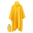 thumbnail image 2 of Runquan Poncho de Pluie à Capuche Imperméable Réutilisable avec Poche Veste à Manches Longues pour Extérieur Jaune, 2 of 8