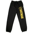 thumbnail image 2 of Batman Classic Yellow Bat Logo and Title Men's Black Drawstring Sweatpants-S, 2 of 3