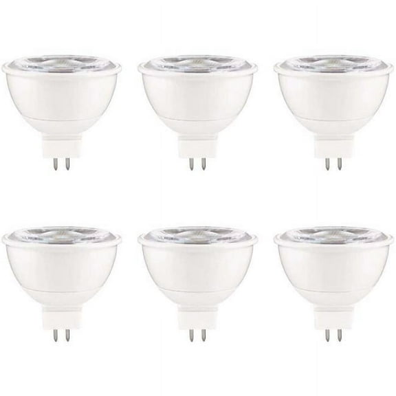 Global Value Lighting FG-04026 7 watts MR16GU5.3 50K LED Light - Pack of 6